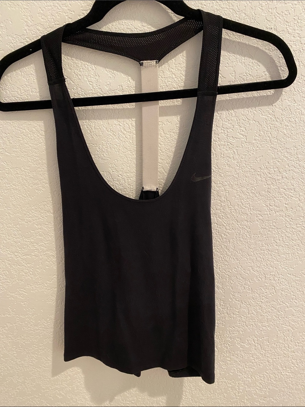 Nike Black Racerback Tank with Cream Back Strap